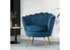 Luxury Velvet Blue Armchair – Artiss Callista Comfort