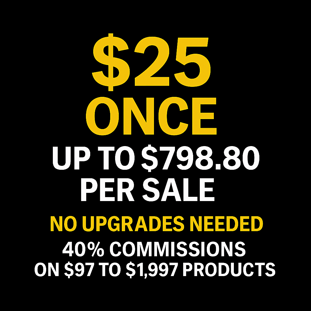 $25 One-Time Setup ==> High-Ticket Commissions Without Buying High-Ticket