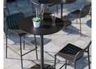 Modern Roku Solara Compact Outdoor High Bar Table Charcoal Finish