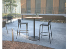 Roku High Bar Teak Outdoor Table in Charcoal Finish Style