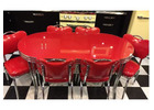 Obtain lifetime structural warranty with our heavy-duty Retro chairs and table