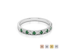 Elegant Emerald Eternity Rings by Karob Jewels