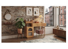 Modern Makeup Vanity Desk with Open Shelves, Drawers & Cabinet | Versatile Dressing Table
