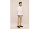Cotton Poplin Mandarin Shirt