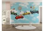 Toddler Boy Wallpaper with Friendly Cartoon Cars