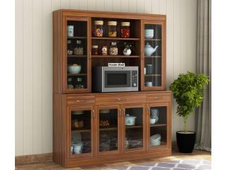Modern Crockery Unit with Glass Display Modern Crockery Unit with Glass Display