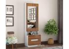 Contemporary Wooden Dressing Table with Mirror and Storage Space