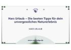 Harz Urlaub – Die besten Tipps für dein unvergessliches Naturerlebnis