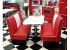 Bars and Booths offers Diner tables and chair sets for sale in real metal banding 