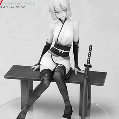 No Brand FATE Stay Night Saber Okinawa Directorate Sitting Girl Beautiful Girl Series Boxed Figure 17CM detail image