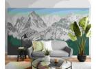 Snowy Mountain Panorama Wallpaper – Wall Art Perfection!