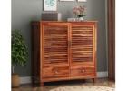 Shoe Rack Designs Online | Wooden Shoe Stand, Shoe Rack with Cabinet