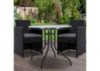 Stylish 3-Piece Gardeon Rattan Bistro Set for Patio & Garden