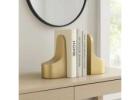 Durable Metal Bookends for Organized and Stylish Shelves
