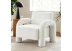 Artiss Boucle Accent Armchair – Stylish Curved Lounge Chair for Modern Homes