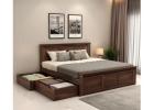 Solid Wood King Size Bed Design with Box Storage – Must See!