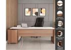 Sleek Executive Office Table with Smart Storage