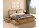 Buy Elegant King Size Bed Design Online with Storage