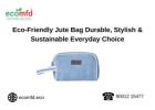 Eco Blue Jute Pouch – Sustainable Travel & Everyday Essential ,