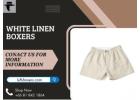 White Linen Boxers – Breathable, Lightweight & Stylish Everyday Underwear