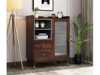 Modern Crockery Unit with Glass Shelves Modern Crockery Unit with Glass Shelves