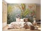 Green Plants and Flowers Wallpaper Mural for Nature-Inspired Interiors
