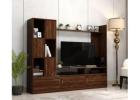 Compact TV Cabinet with Modern TV Unit Design for Living Rooms