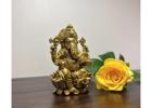 Buy Handcrafted Brass Ganesh Idol for Office or Home Decor- Yathashilpam