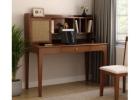 Stylish Study Table with Cane Storage | Nordik Collection