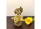 Buy Authentic Handcrafted Brass Diyas Online at Yathashilpam