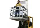 Forklift work platform to elevate personnel